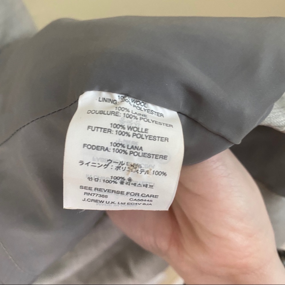 J Crew Cap Sleeve Shirtdress in Super 120s Wool - Picture 5 of 6